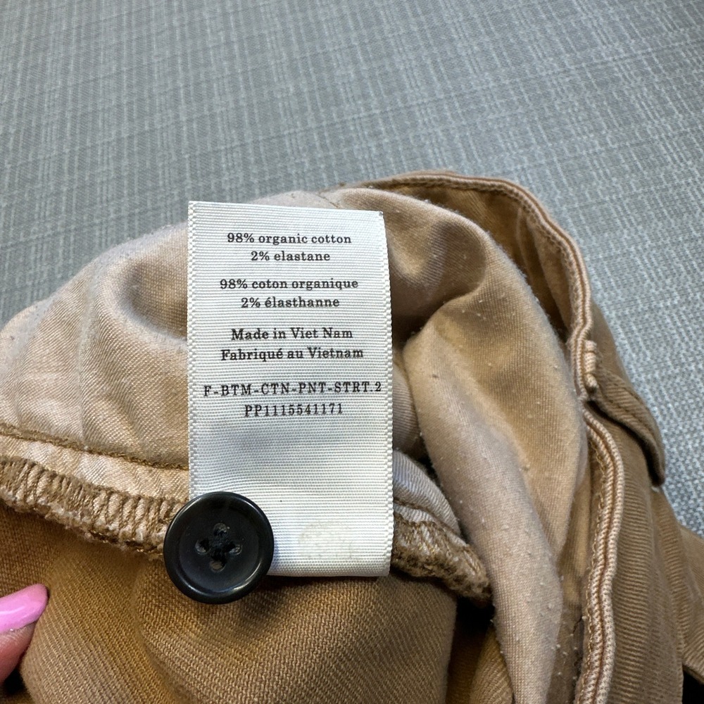 Everlane Organic Cotton Wide Leg Crop Pants Womens 10 Camel Brown High rise - Picture 7 of 12